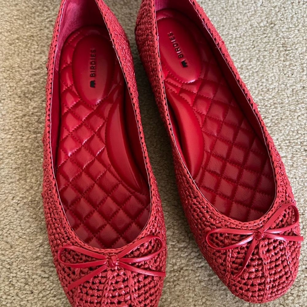 Birdies Women's Red Ballet Flats